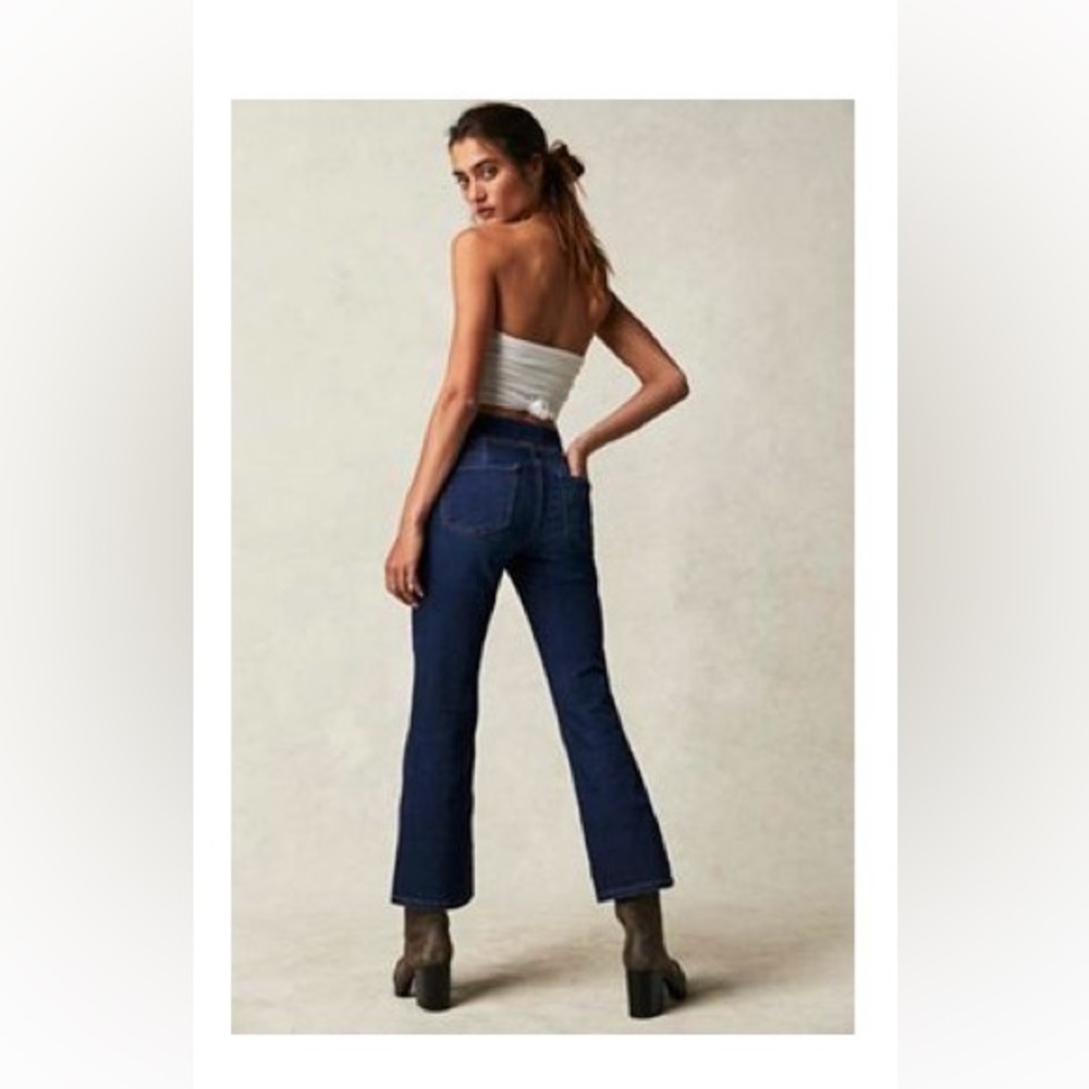 FREE PEOPLE We The Free In My Feelings Cropped Slim Flare Jeans